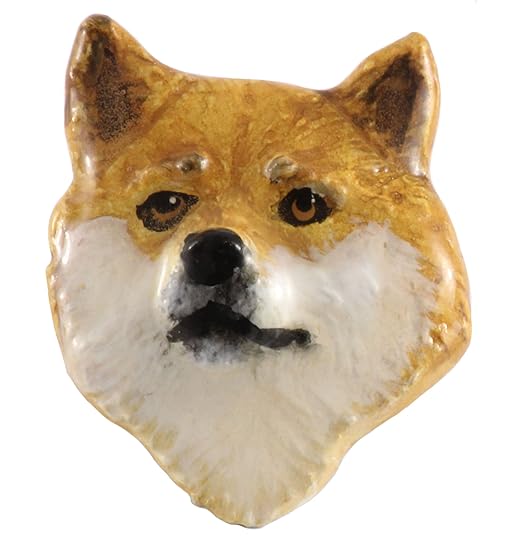 Pintado a mano ~ Shiba Inu ~ negro & blanco ~ ~ DP166BM imán de ...