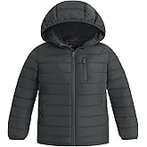 wantdo Boy's Light Puffer Jacket Packable Winter Jacket Windproof Hooded