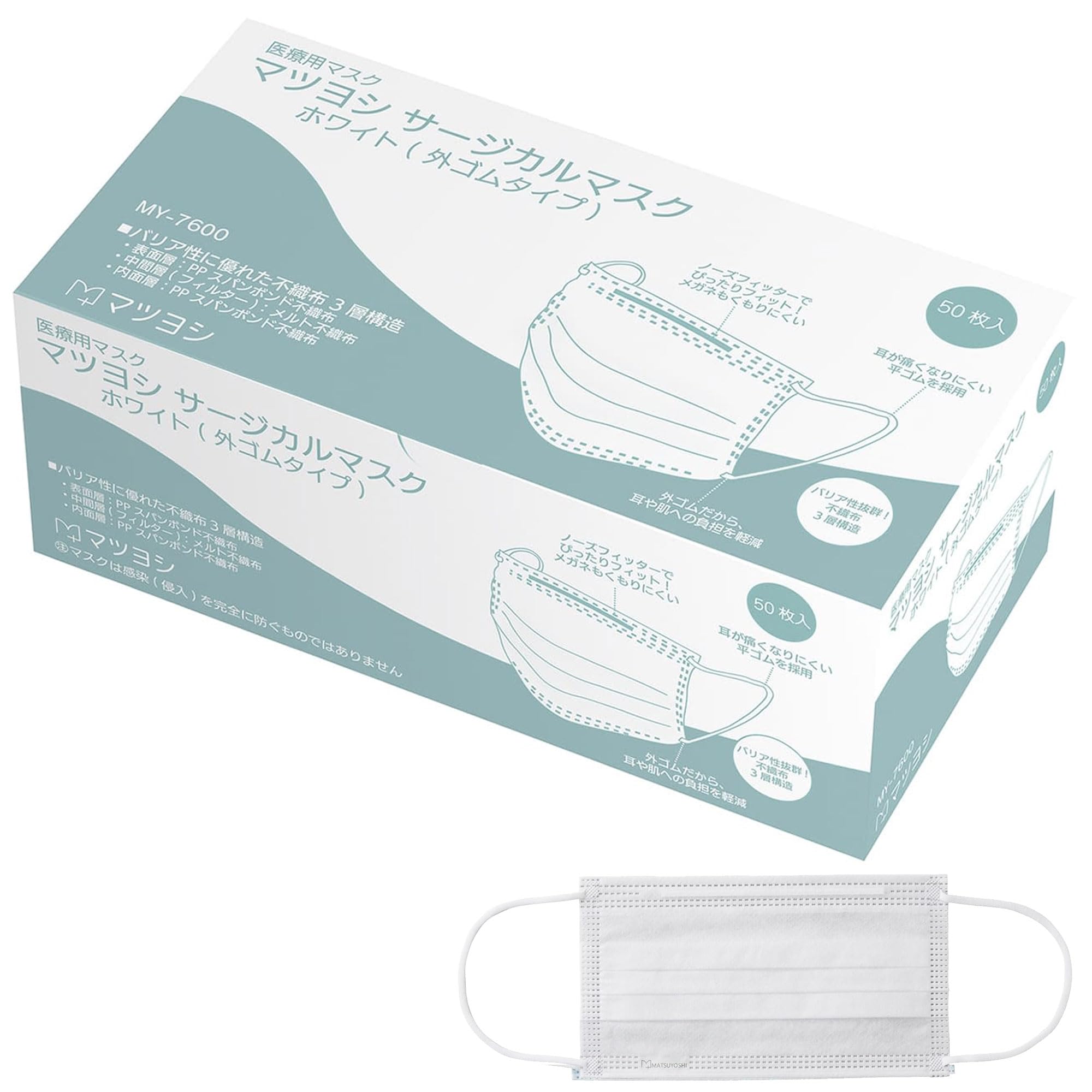 マイスコ サージカルマスク ホワイトの商品画像