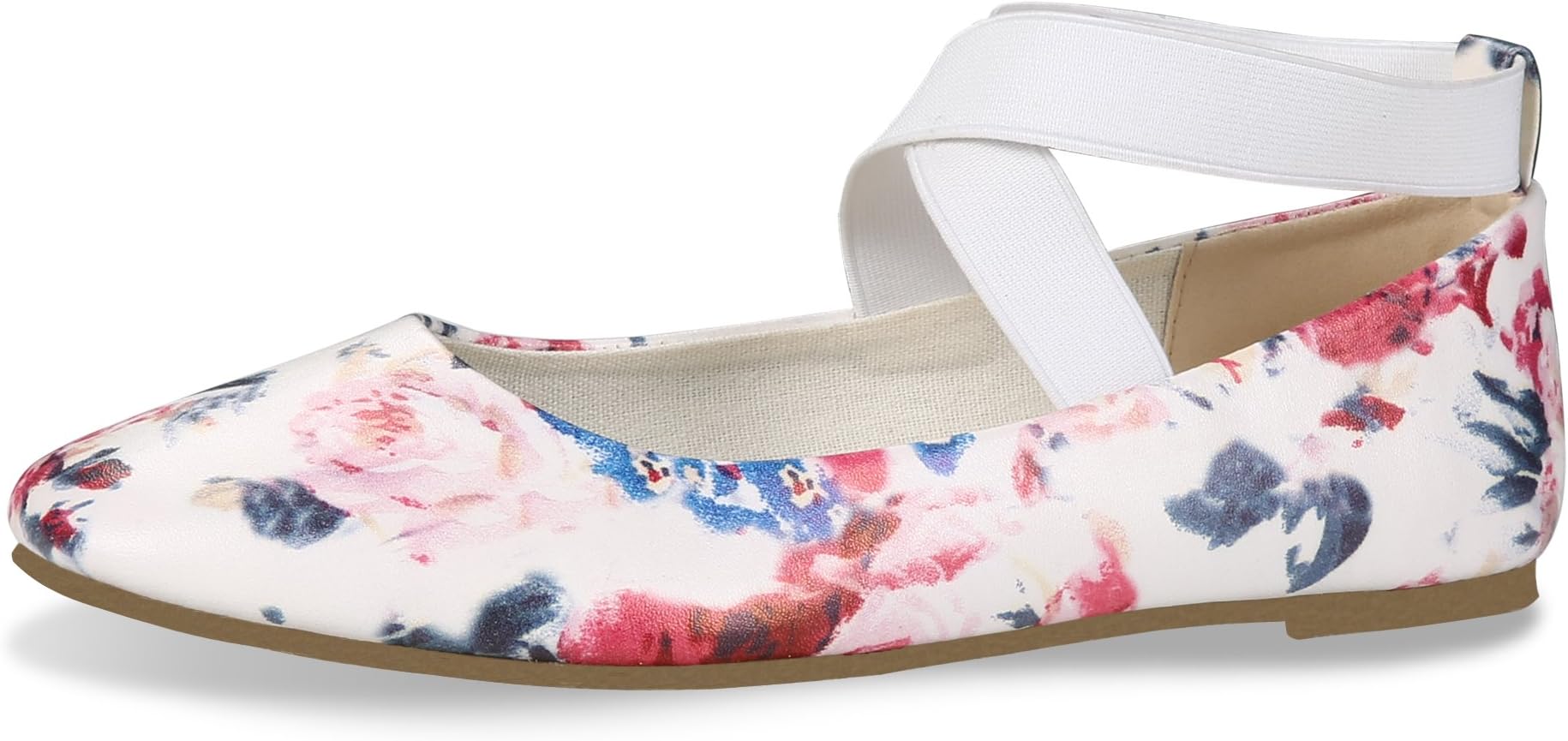 CINAK Women's Ballet Flats- Comfortable Classic Shoes Black Ballerina Walking Elastic Crossing Straps