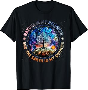 Nature is My Religion The Earth is My Church Mandala Tree T-Shirt