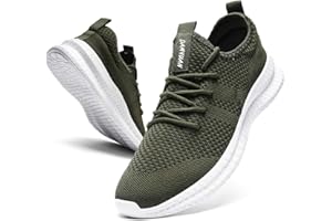 FUJEAK Men Running Shoes Men Casual Breathable Walking Shoes Sport Athletic Sneakers Gym Tennis Slip On Comfortable Lightweight Shoes