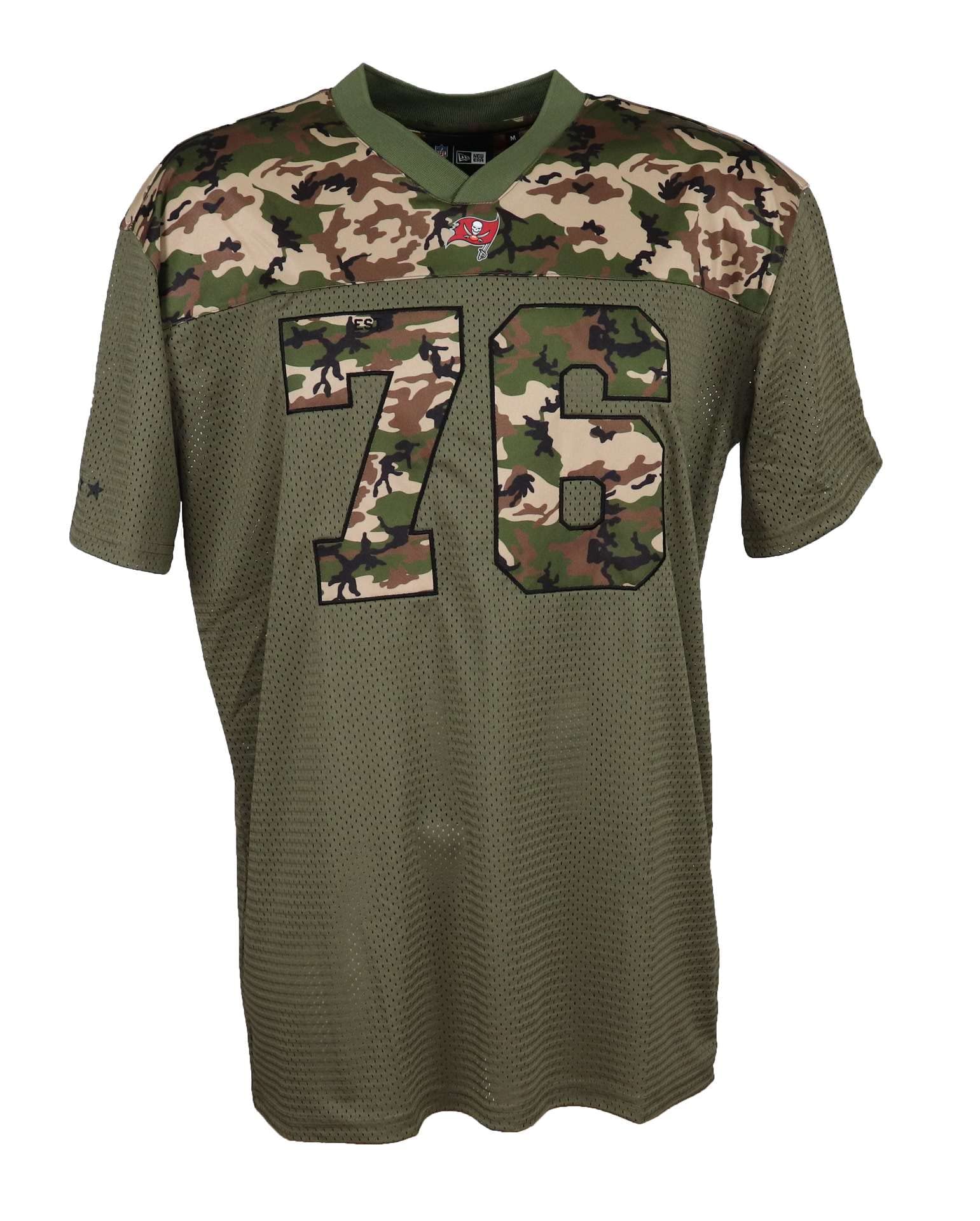New Era Tampa Bay Buccaneers Olive NFL Camo Infill Oversized Mesh T-Shirt