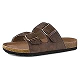 mysoft Womens Flat Sandals Cork Footbed Slides 2