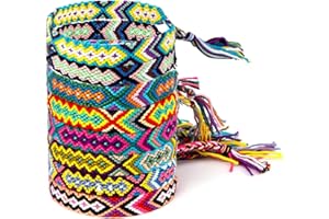 LOVEINUSA 8PCS Woven Friendship Bracelet, Nepal Style Woven Bracelets Braided Friendship Bracelets for Kids Girls Women and Teens Handmade Favor End of Year Gifts