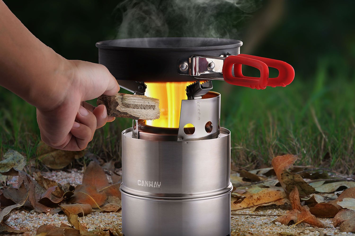 Wood Stove/Backpacking Stove,Portable Stainless Steel Wood Burning
