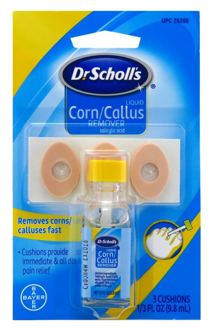 Dr. Scholls Corn/Callus Remover Liquid (3 Pack) : Corn And Callus Remover Cushions : Beauty