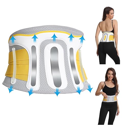 LeapBeast Back Support Belt,Lower Back Support Belt,Back Braces for Lower Back Pain,for Sciatica,Scoliosis, Breathable Lumbar Support Belt, With 3 Support Modules Ideal (S)