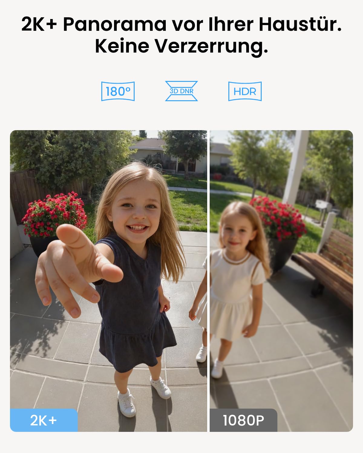 Reolink Video-Türklingel mit Chime, 5MP Ultra HD Kabelgebundene Türklingel mit Kamera, 2,4/5GHz WLAN, Personenerkennungsalarme, 180° Ultraweitwinkel, 2-Wege-Audio, Fernzugriff, Video Doorbell WiFi 2