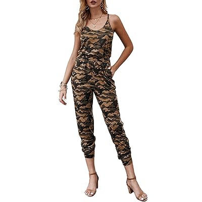 PRETTYGARDEN Camouflage Print Sleeveless Jumpsuit Lebanon Ubuy