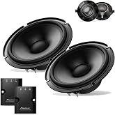 PIONEER Z-Series TS-Z65C 6.5" 2-Way Component Car Speakers 300W Max | Audiophile Upgrade, Premium Speakers, Crisp Highs + Clear Vocals, Add an Amplifier for Optimal Performance
