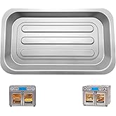 GCQ 2PCS Air Fryer Tray for Emeril Lagasse Dual Zone 360 Air Fryer Oven 25 QT Extra Large, 11.5''×6.7'' Steel Air Fryer Accessories Grill Pan Grill Plate Crisper Plate Replacement Parts Rack