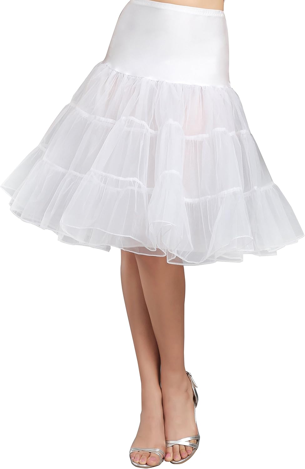 WOWBRIDAL Women's Vintage 50s Rockabilly Petticoat 25" Length Tutu Underskirt at  Women’s Clothing store