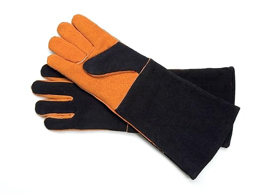 Steven Raichlen Best of Barbecue Extra Long Suede Gloves (Pair) - SR8038