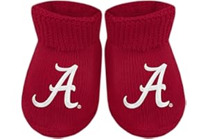 Creative Knitwear College Baby Bootie Sock - Team Logo, Multiple Colors, for Boys & Girls (Newborn - 6 Months)