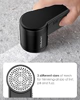 homeasy Fabric Shaver Portable Lint Remover 2 Speeds 6-Leaf Blades Black view 4