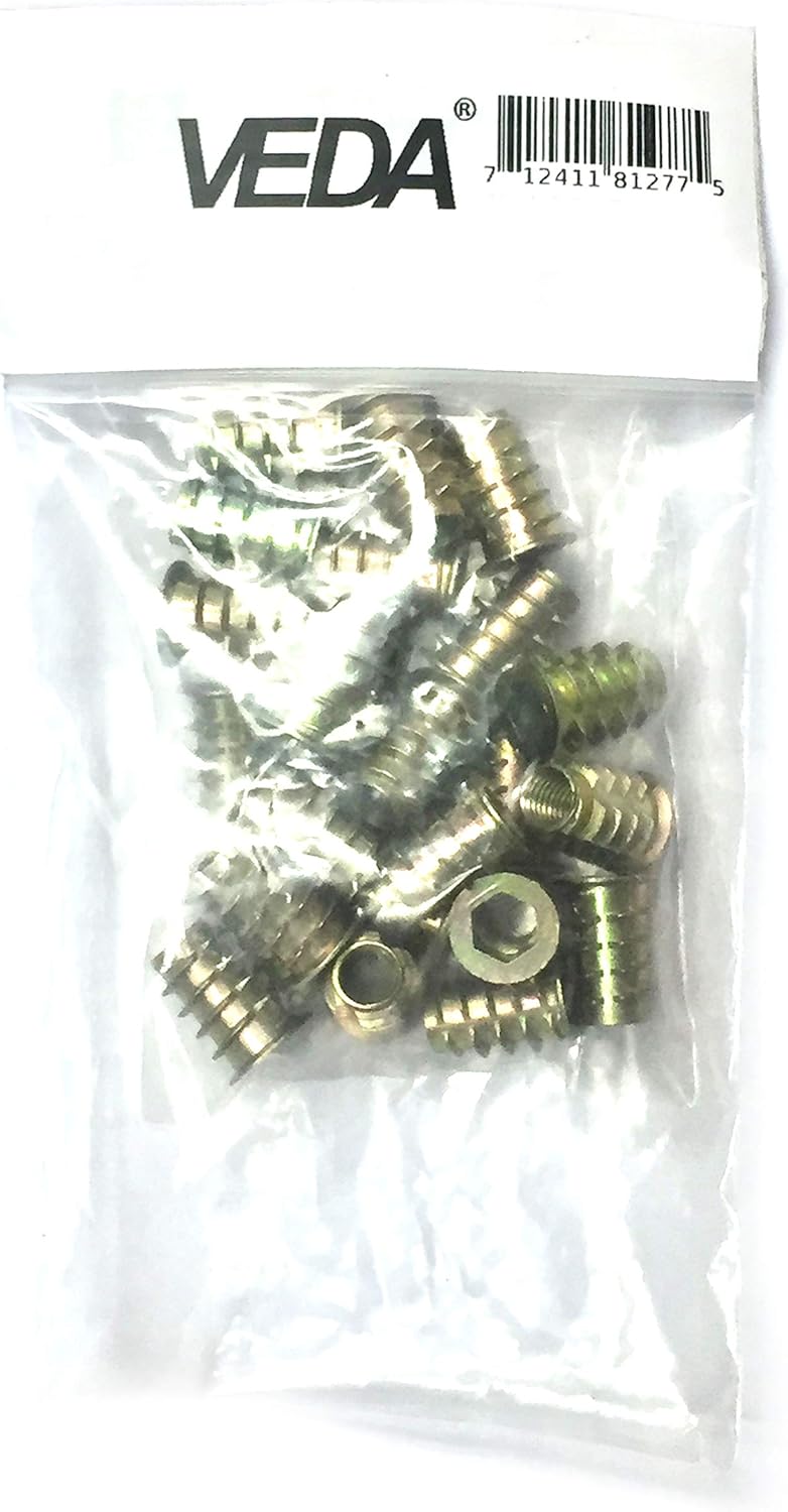 M6 TYPE D THREADED WOOD INSERT NUTS (PACK OF 25) (M6 x 15mm) - Image 4