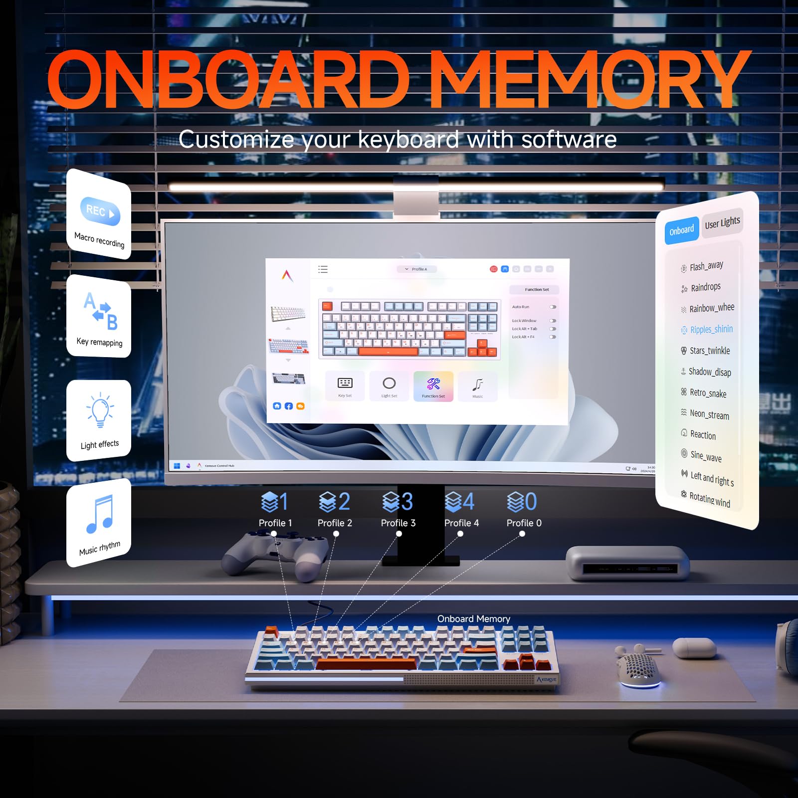 Mua KEMOVE K87SE TKL Mechanical Gaming Keyboard, Tactile Brown Switch ...