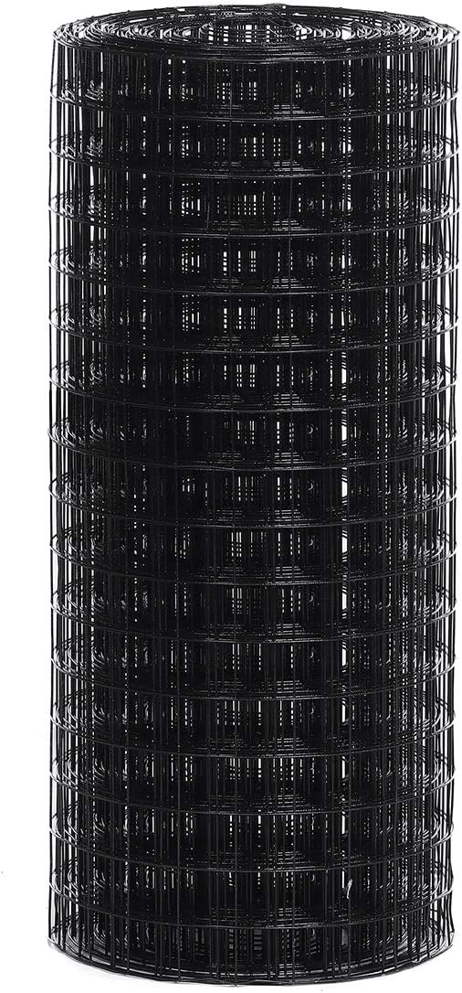 Tooca Hardware Cloth Black Vinyl Coated Wire Mesh 2ft x 50ft, 1.5" x 1.5" Grid 16 Gauge Chicken Wire Fence for Chicken Coop/Run/Cage/Pen/Vegetables Garden and Home Improvement Project - - 