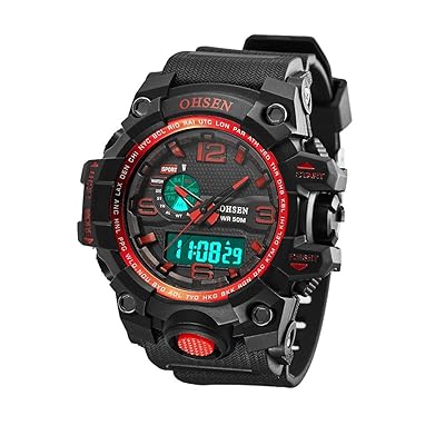 Mens OHSEN Fashion Double Display Luminous Quartz Pakistan Ubuy