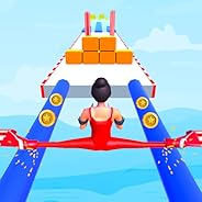 high giant stack heels rush run 3d to make a huge fat stack tower pusher with high heel over the long roof Pro