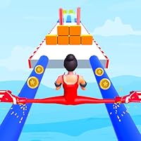 high giant stack heels rush run 3d to make a huge fat stack tower pusher with high heel over the long roof Pro