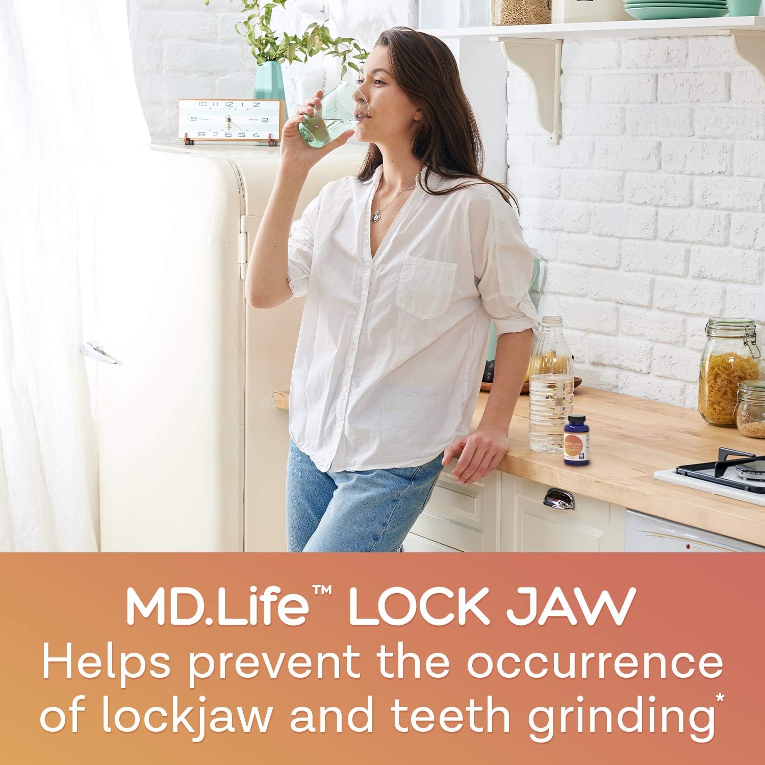 MD.LIFE Lock Jaw - 60 Vegan Capsules - Ongoing TMJ Relief Treatment to Help Naturally Provide TMJ Pain Relief Formula - Great for Jaw Pain and Jaw Relief…: Health & Personal Care