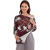 Deyeek Post Shoulder Surgery Shirts for Women Tear Away 3/4 Tops After Rotator Cuff Shirts Chemo Port Adaptive Clothing