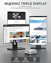 KAMRUI GK3Plus Mini PC, 16GB RAM 1TB M.2 SSD Mini