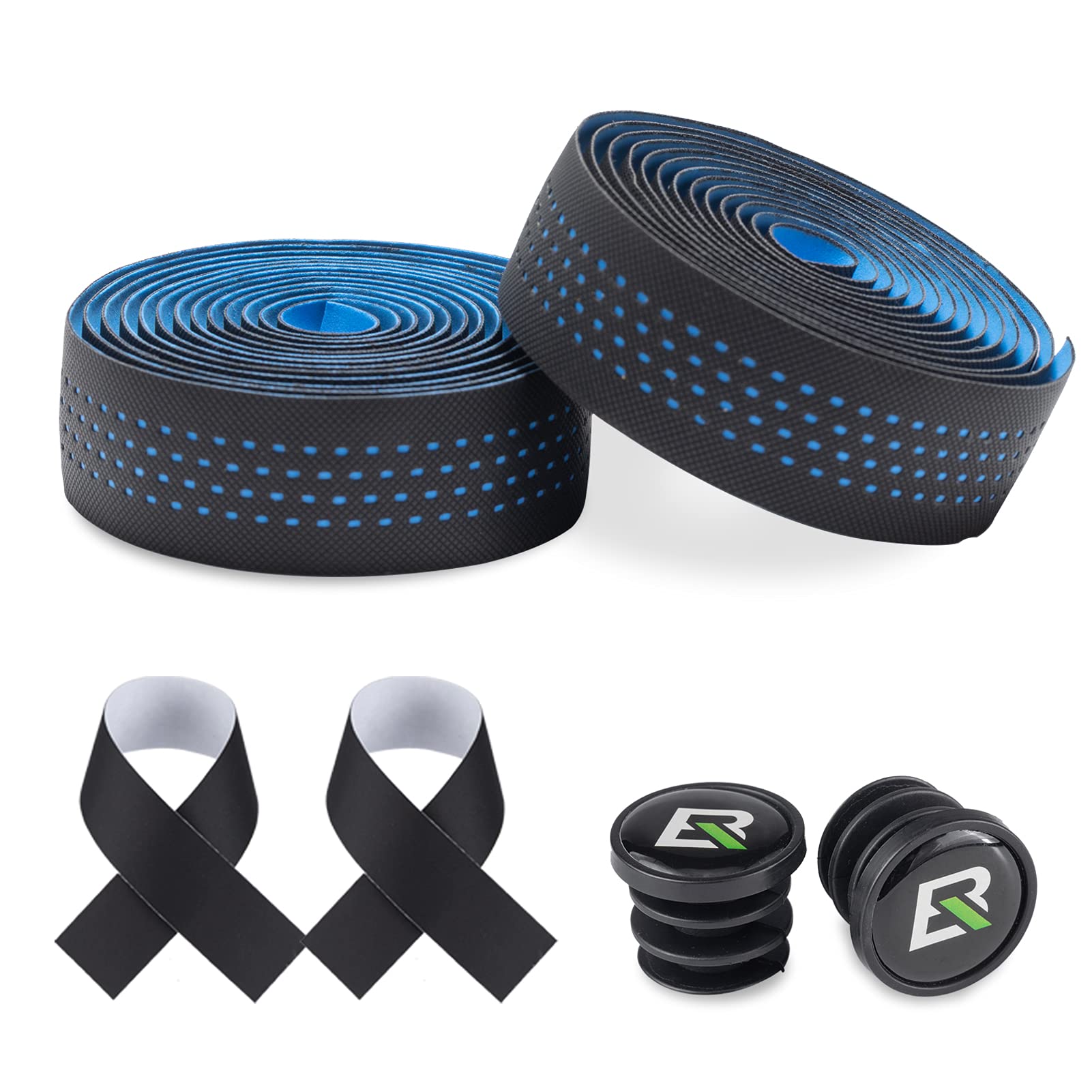 ROCKBROS Handlebar Tape Vibration Dampening Anti-slip Aluminum Alloy Lock on both Sides High Strength hard Plastic Multiple colors Road Bike Mountain Bike