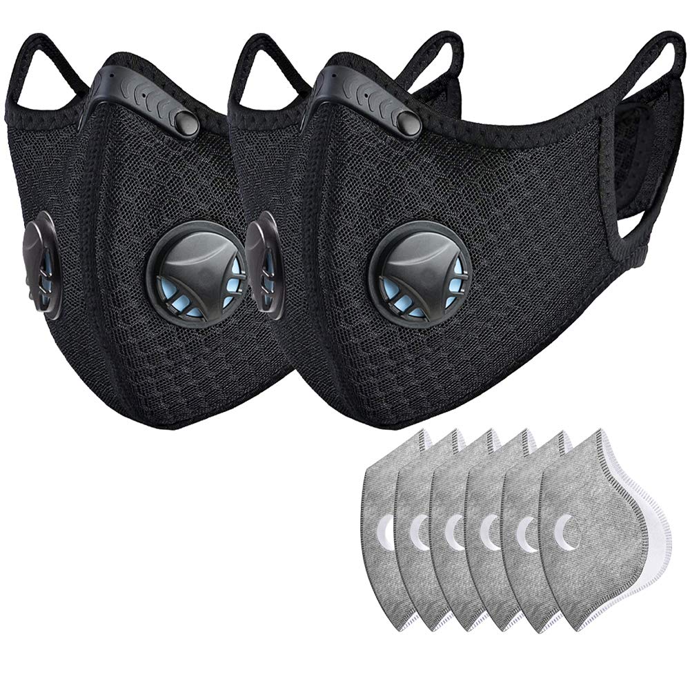 2 Pack Dust_Masks Reusable Respirators Unisex Mouth_Mask Adjustable for