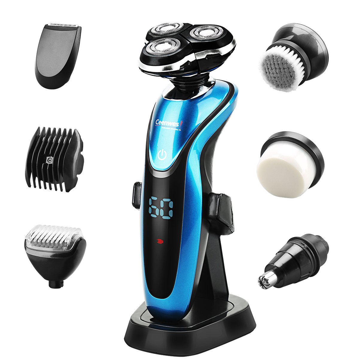 CEENWES Electric Razor Waterproof Men Beard Trimmer