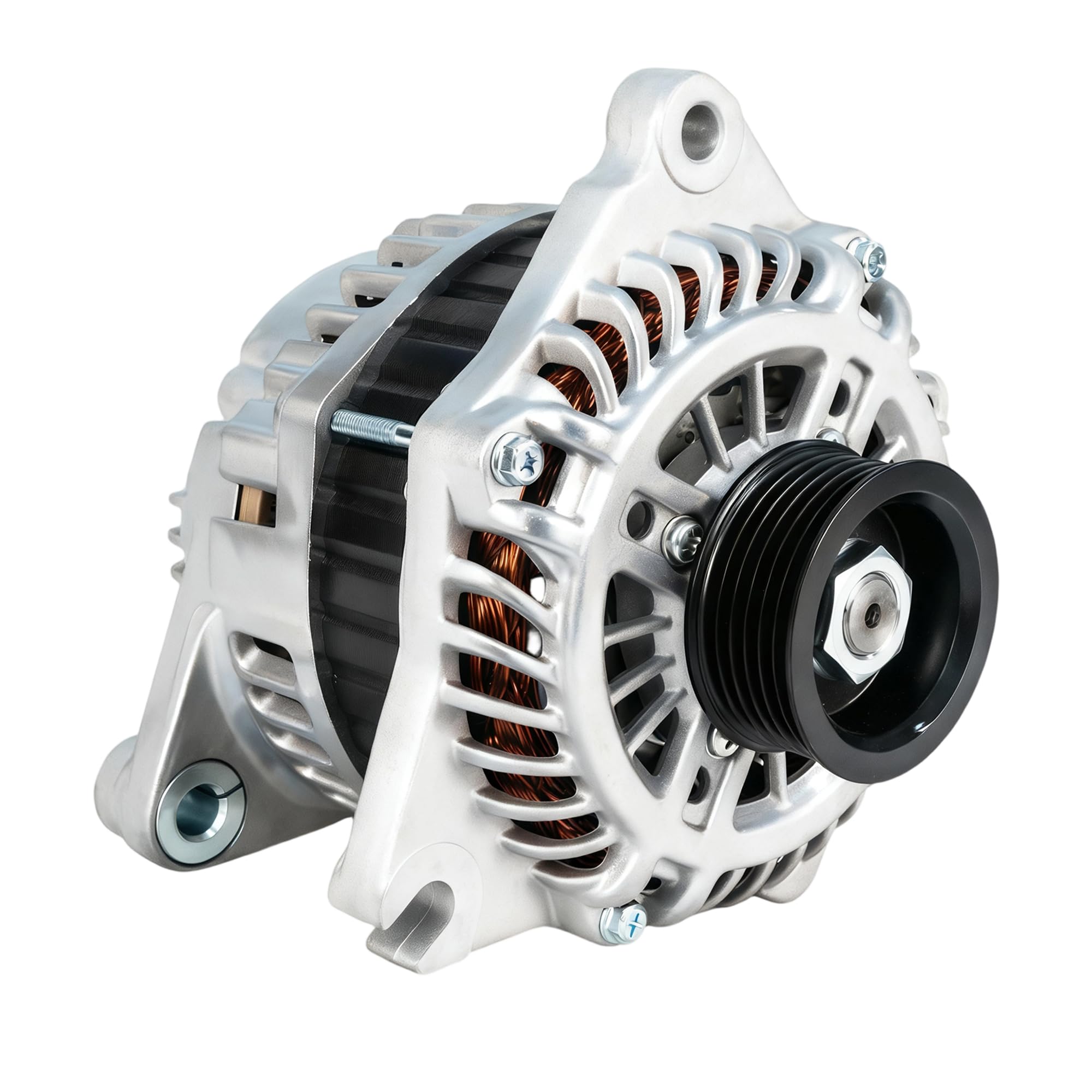 Photo 1 of 11273N Alternator Compatible with 2007-2014 Ford Edge Fusion Taurus, 2007-2012 Lincoln MKX MKZ, 12V 150A 11273 7T4T10300AD 7T4T10300AE 7T4Z10346A 8G1T10300AC, 6-Groove Pulley