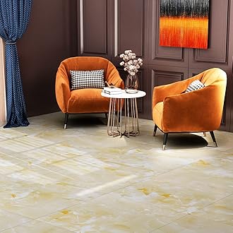 Livelynine Peel and Stick Floor Tile 12X12 Inch 16 Pack Waterproof Beige Marble Vinyl Flooring Peel and Stick Tile Flooring for Kitchen Bathroom Bedroom Dorm Farmhouse Tile Stickers Self Adhesive