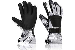 Yidomto Ski Gloves, Waterproof Touchscreen Snow Gloves, Warm Winter Gloves for Cold Weather, Thermal Snowboarding Gloves - for Men Women Kids Boys and Girls