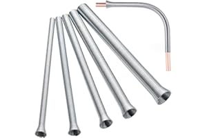 Tnisesm 5Pcs Spring Tube Bender Set 1/4'', 5/16'', 3/8'', 1/2'' and 5/8'' for Copper, Aluminum and Thin Wall Steel Tubing