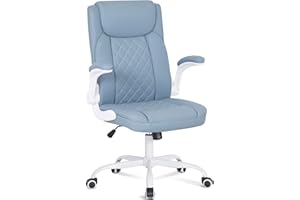 Misolant Office Chair, Executive Desk Chair, Comfortable Executive Chair, Executive Office Chair with Flip Up Armrest, Big and Tall Office Chair with Adjust Height, PU Leather Office Chair