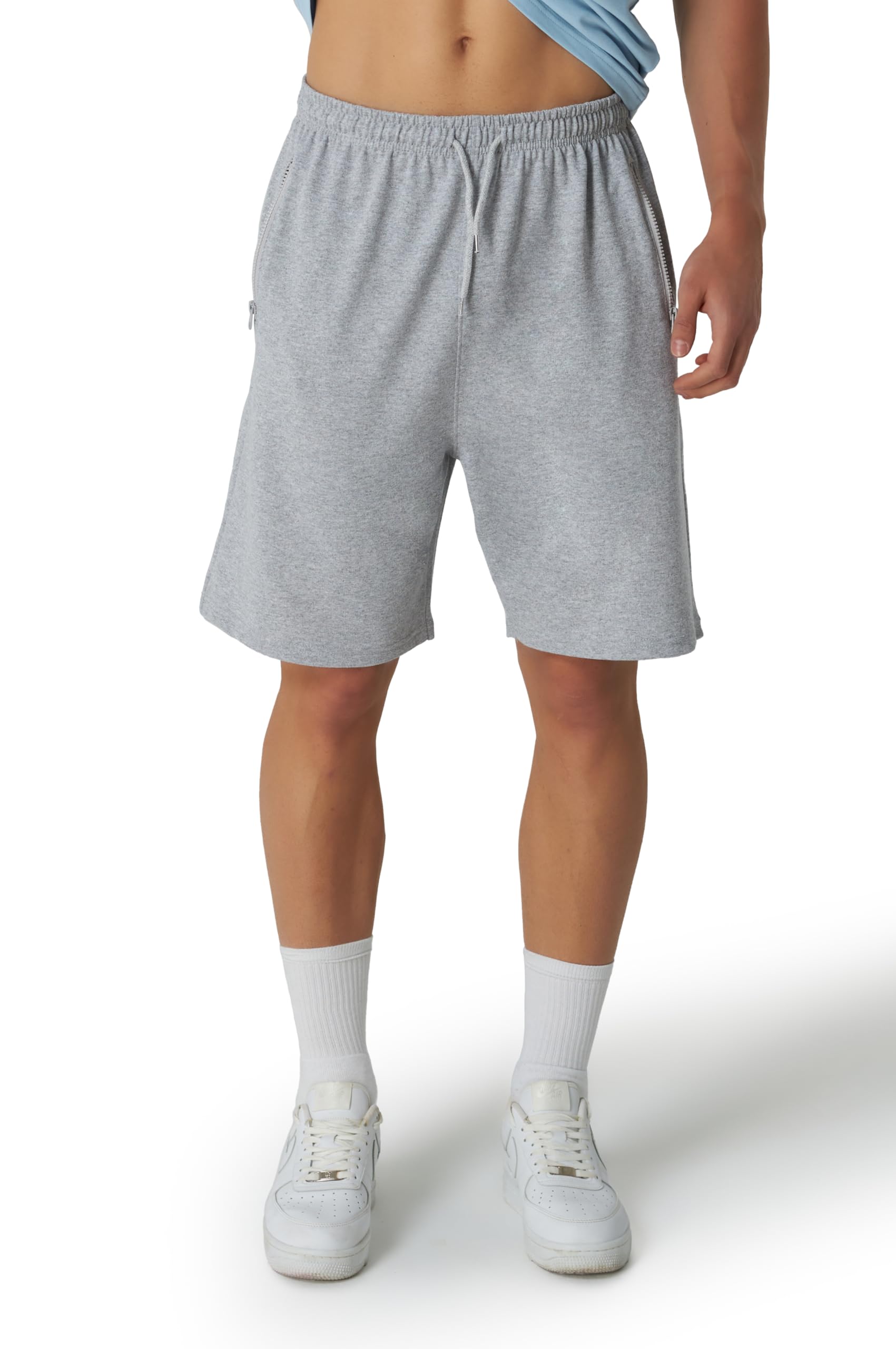 Smith & Solo Sporthose Herren Kurz - Kurze Hosen Herren, Laufshorts Männer Sommer Baumwolle Jogginghose Fitnesshose Sport Sportshorts Bermuda Shorts Hose Trainingshose Tennis (XL, Grau) 6