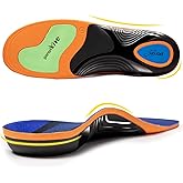 Plantar Fasciitis Insoles for Men Women,High Arch Support Sports Orthotic Shoe Inserts,Shock Absorption Work Boot Insoles for Standing All Day, Relief Flat Feet & Achilles Tendonitis
