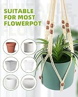 Trongle Macrame Plant Hangers 90cm, Boho Style, 100% Cotton, 2 Packs view 4