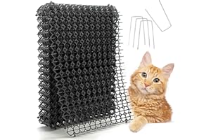 YeeLok 16 x 13 inch Scat Mat for Cat, 8 Pack Cat Deterrent Mat with Spikes for Indoor & Outdoor Use, Humane Pet Repellent to Keep Animal and Dog Away from Furniture, Plants and Yard