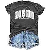 Christian Shirts for Women God is Good Graphic Tshirt Bible Religious Sayings Inspirational Tee Tops