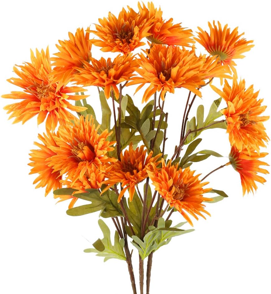 CEWUDA 2 Sträuße Künstliche Sonnenblumen - Herbstdeko Wie Echt Für Tisch & Wohnzimmer