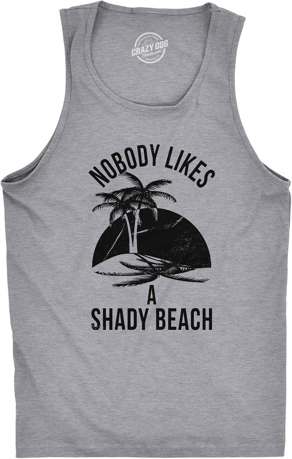 Mens Shady Beach Funny Tees Sleeveless 