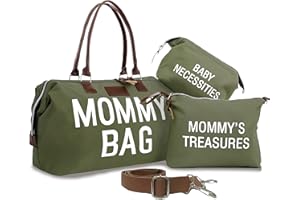 CHQEL Diaper Bag Tote with 2 Organizers, Multifunctional Large Mommy Bag for Hospital & Baby Diaper Travel Bag for Baby Care