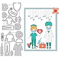 Globleland Pinup Girls Metal Cutting Dies - Carbon Steel Stencils For Card Making, Scrapbooking