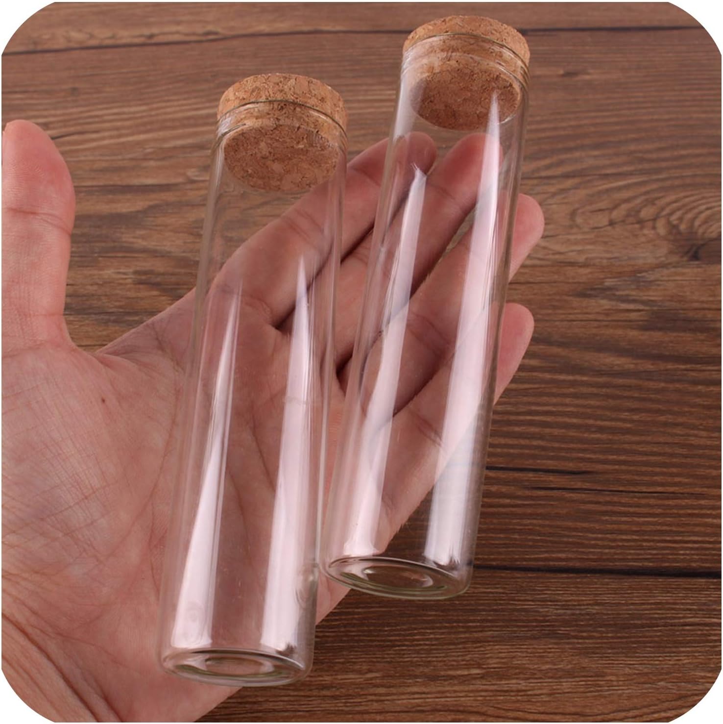24Pcs 60Ml Size 30120Mm Test Tube With Cork Stopper Spice Bottles Container Jars Vials Diy Craft