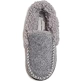 Lucky Brand Boy's Faux Wool A-line House Shoes for Kids, Memory Foam Slippers
