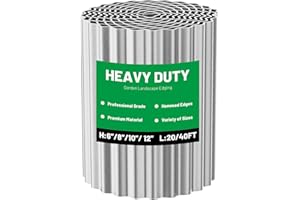 Landscape Edging, 10" x 20' Corrugated Metal Anti-Rust Garden Border, No Dig Tall Edging Fence, Flexible Sturdy Galvanized St