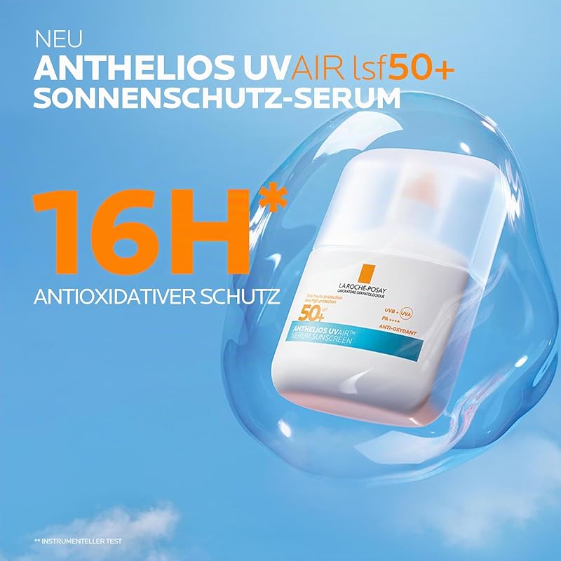 La Roche Posay Anthelios UV Air sunscreen serum SPF 50+ with hyaluronic acid, niacinamide and vitamin E, for all skin types, 50 ml